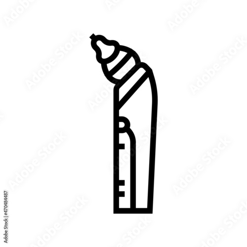 baby snot sucker line icon vector. baby snot sucker sign. isolated contour symbol black illustration