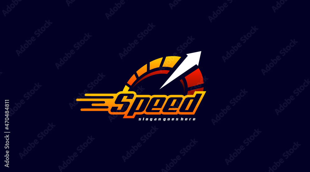Speed Logo Template Vector. Logo Concept of Speed