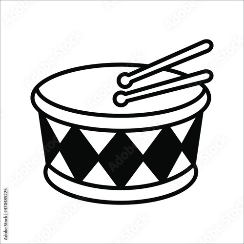 Drum Icon Symbol On white Background. Vector illustration Barrel Element In Trendy Style. eps 10