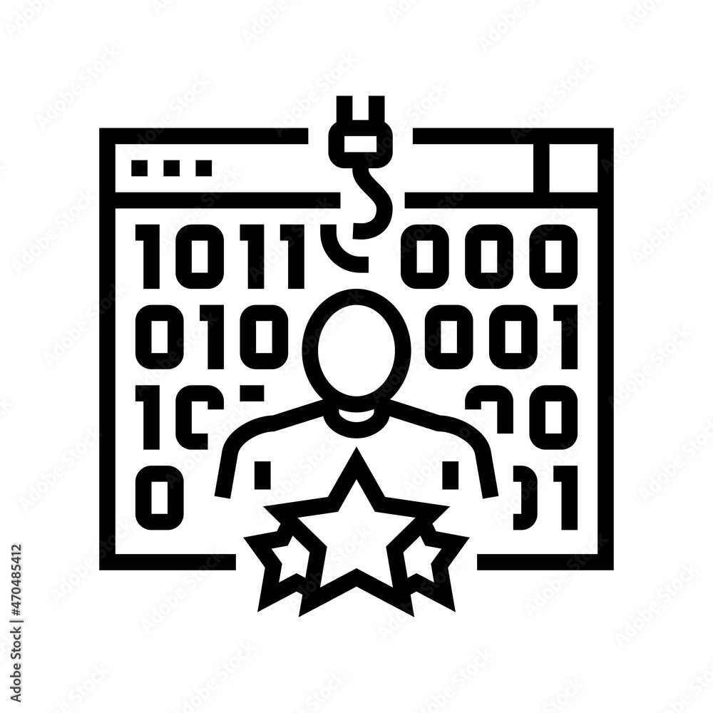 whale phishing attacks line icon vector. whale phishing attacks sign. isolated contour symbol black illustration whale phishing attacks line icon vector. whale phishing attacks sign. isolated contour symbol black illustration