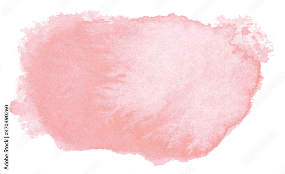 Abstract light pink watercolor brush stroke with stains and rough edges Abstract light pink watercolor brush stroke with stains and rough edges