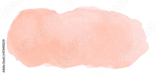 Abstract light pink watercolor brush stroke with stains