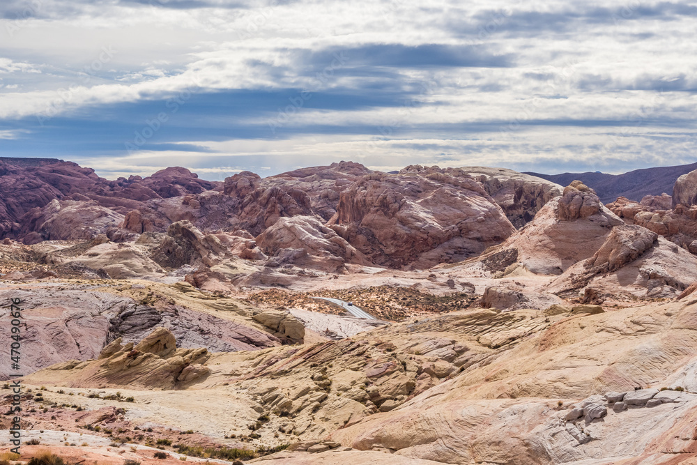 Cloudy day in Valley of Fire State Park