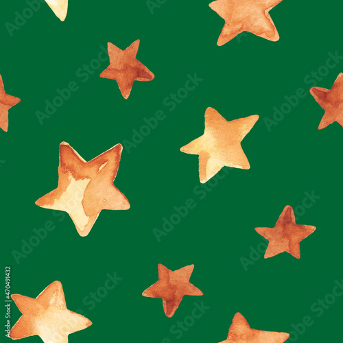 New Year set 2022 _ pattern _ stars and green