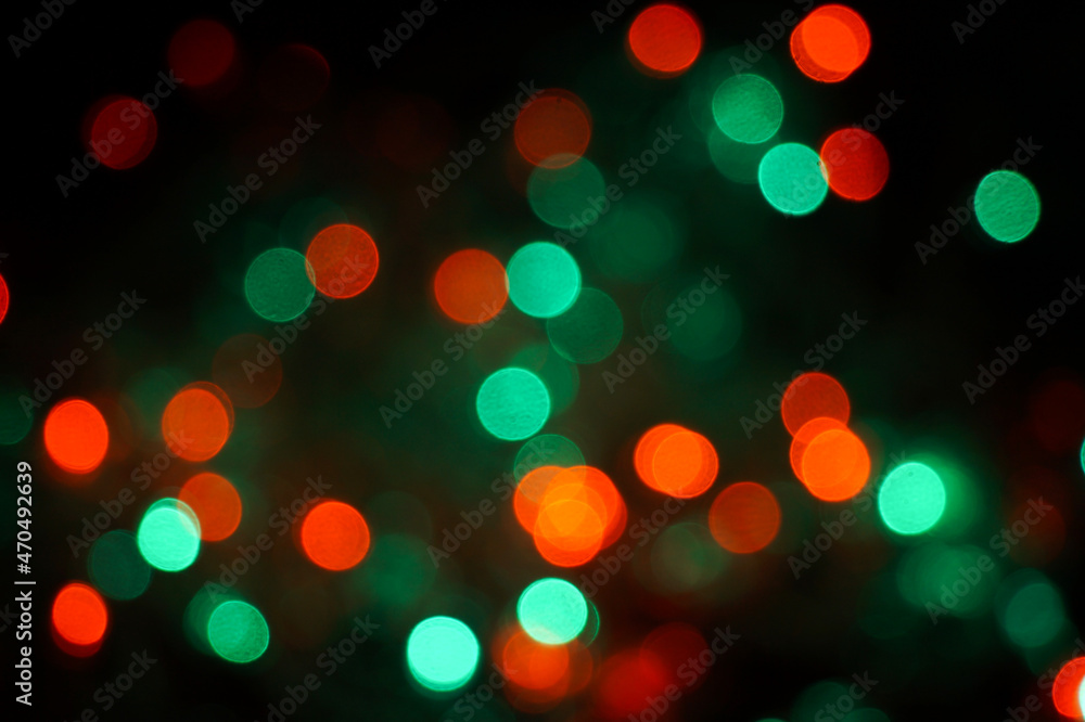 Blurred background of festive lights. Defocus. 