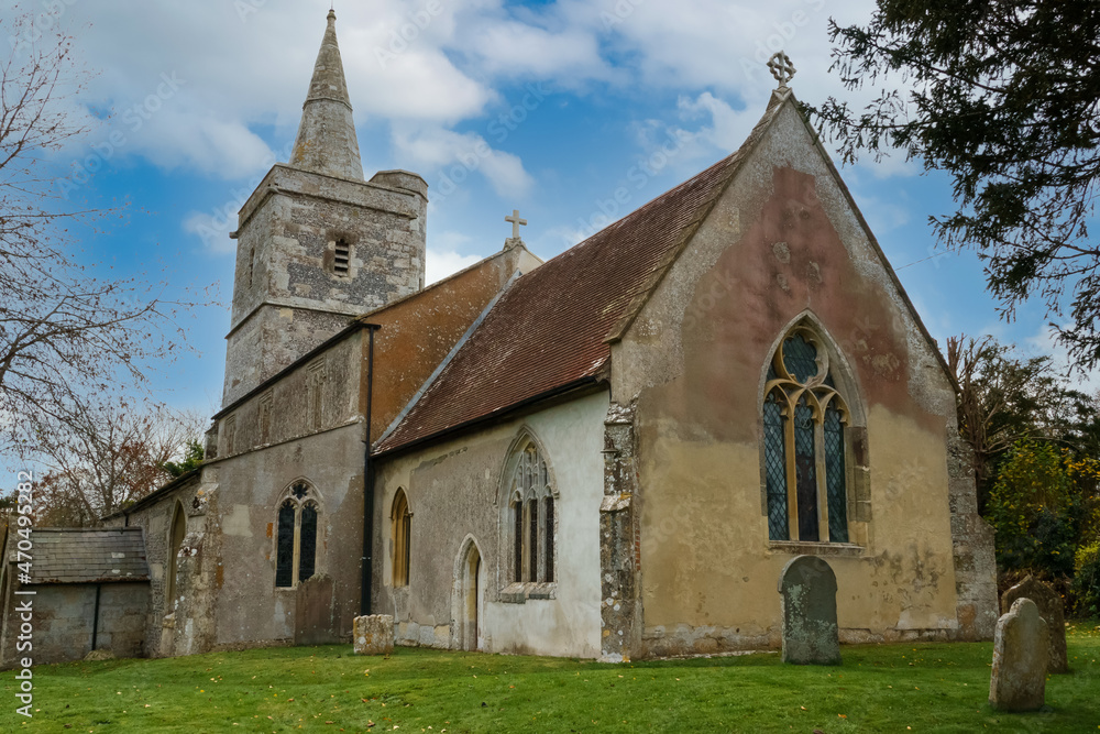 All Saints Anglican church Fittleton, Salisbury UK, constructed with additions from the 13th to 16th century