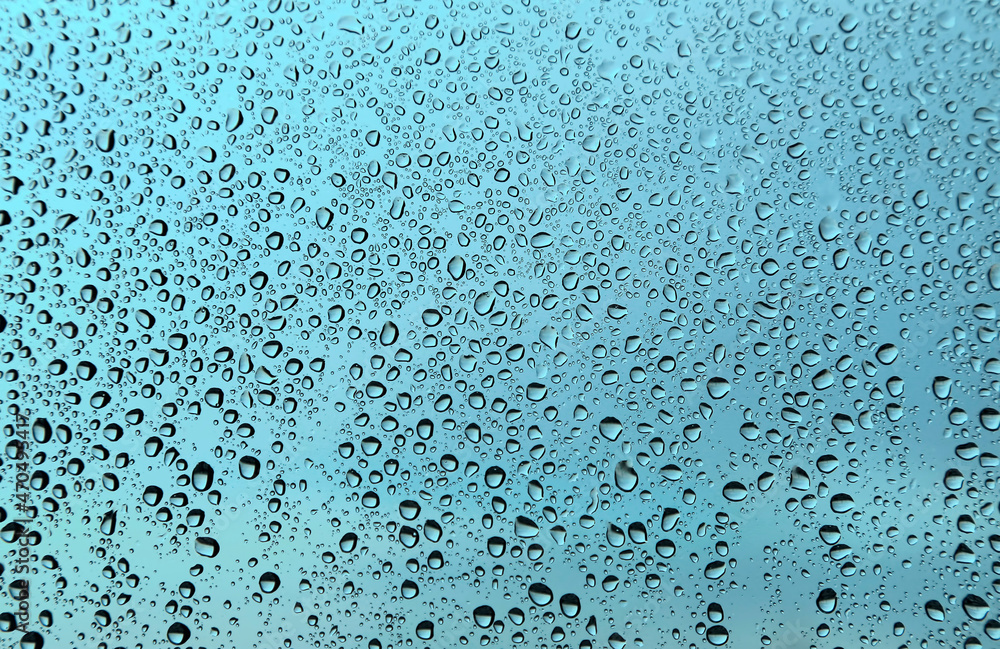 Water drops on glass