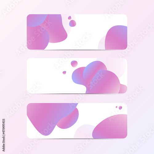 Wallpaper Mural Abstract smooth design. Vector horizontal template. Set of modern banner. Torontodigital.ca