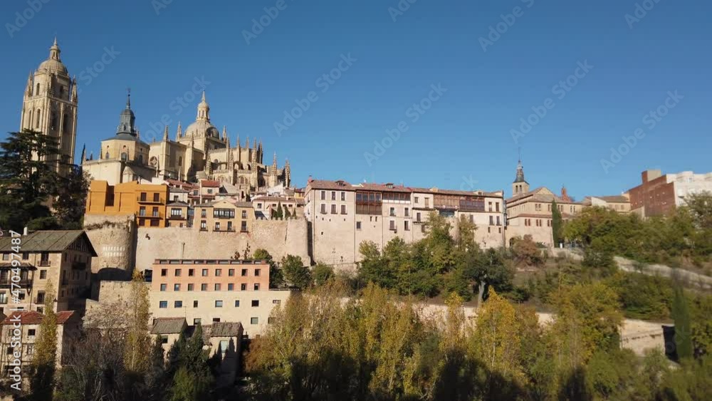 View of the historic center of Segovia, Spain. World Heritage Site View of the historic center of Segovia, Spain. World Heritage Site