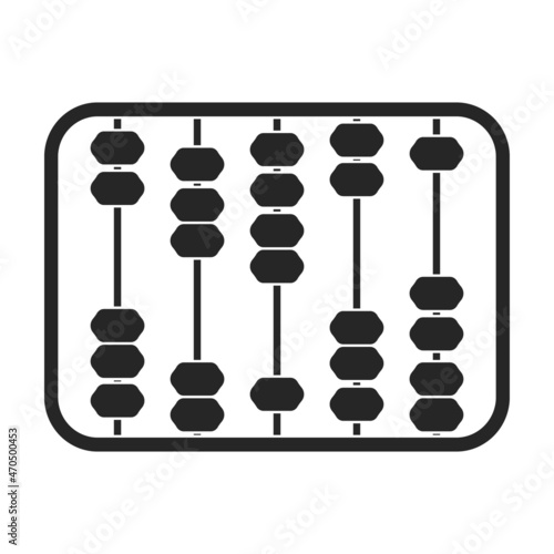Abacus vector black icon. Vector illustration tool for counting on white background. Isolated black illustration icon of abacus, .