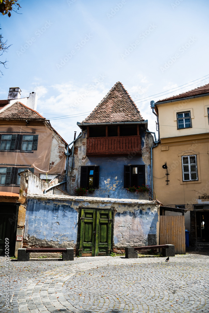 Architecture of houses from the Huet square. Sibiu, Romania. Architecture of houses from the Huet square. Sibiu, Romania.