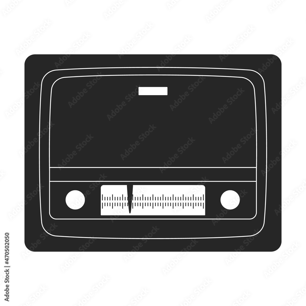 Fototapeta premium Radio vector icon.Black vector icon isolated on white background radio.