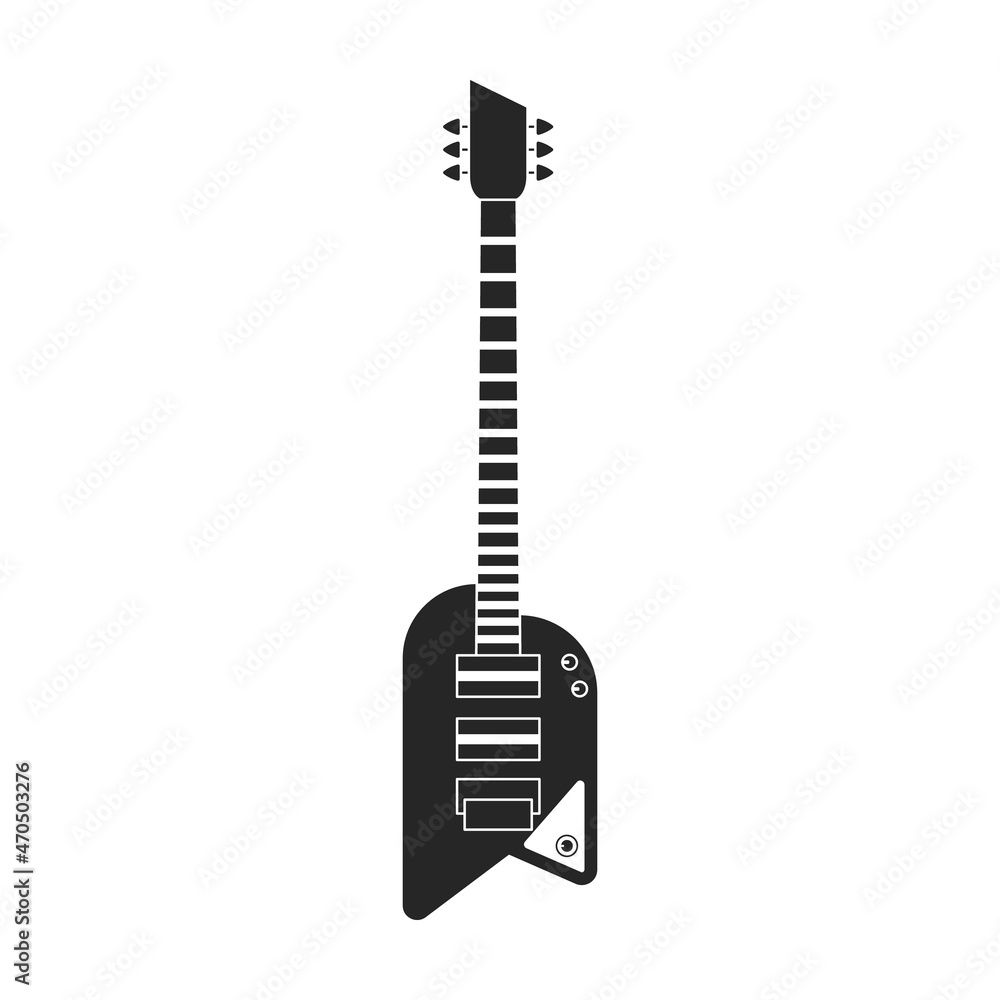 Electric guitar vector icon.Black vector icon isolated on white background electric guitar. Electric guitar vector icon.Black vector icon isolated on white background electric guitar.