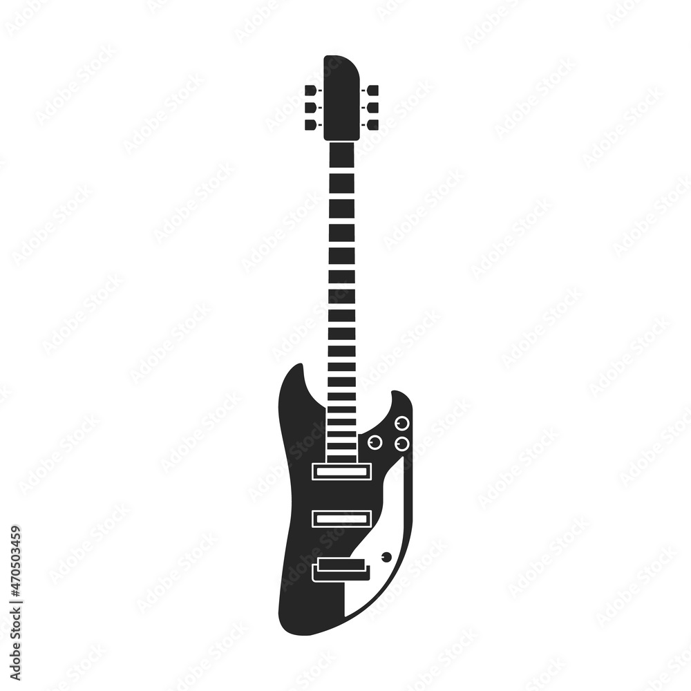 Electric guitar vector icon.Black vector icon isolated on white background electric guitar. Electric guitar vector icon.Black vector icon isolated on white background electric guitar.