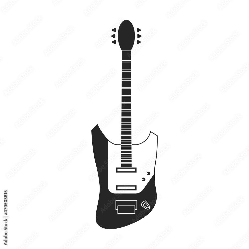 Electric guitar vector icon.Black vector icon isolated on white background electric guitar. Electric guitar vector icon.Black vector icon isolated on white background electric guitar.
