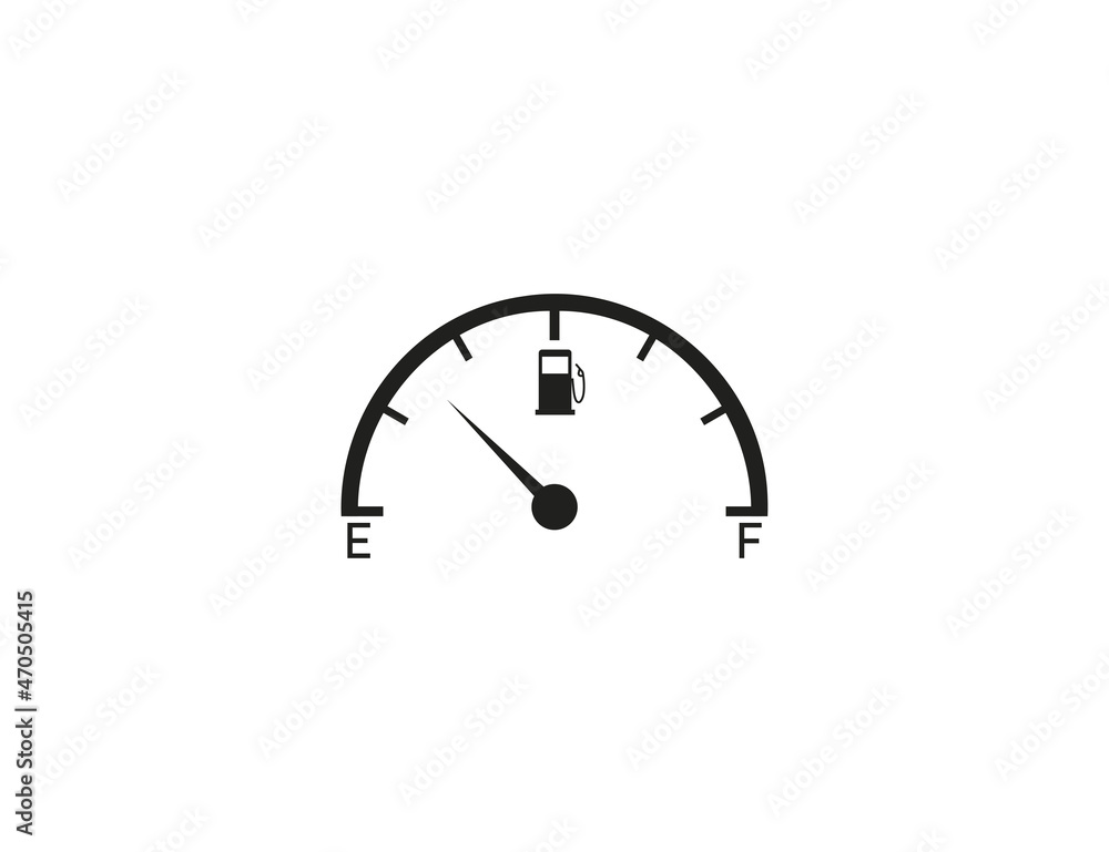 Indicator fuel icon, sign. Vector illustration. Flat design. Indicator fuel icon, sign. Vector illustration. Flat design.