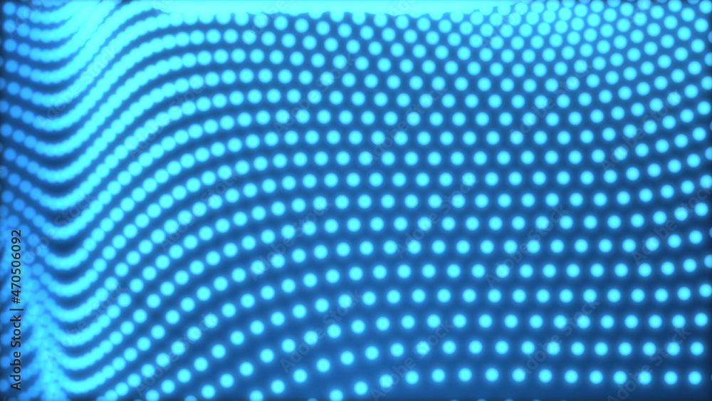 Fototapeta premium Abstract dot white blue wave gradient texture technology background.