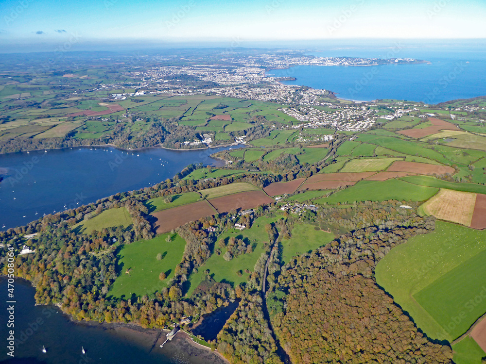 	
Aerial view of the River Dart and Torbay , Devon	
