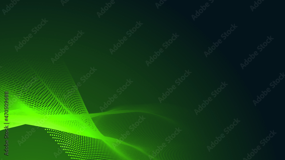 Abstract dot green wave gradient texture technology background. Abstract dot green wave gradient texture technology background.