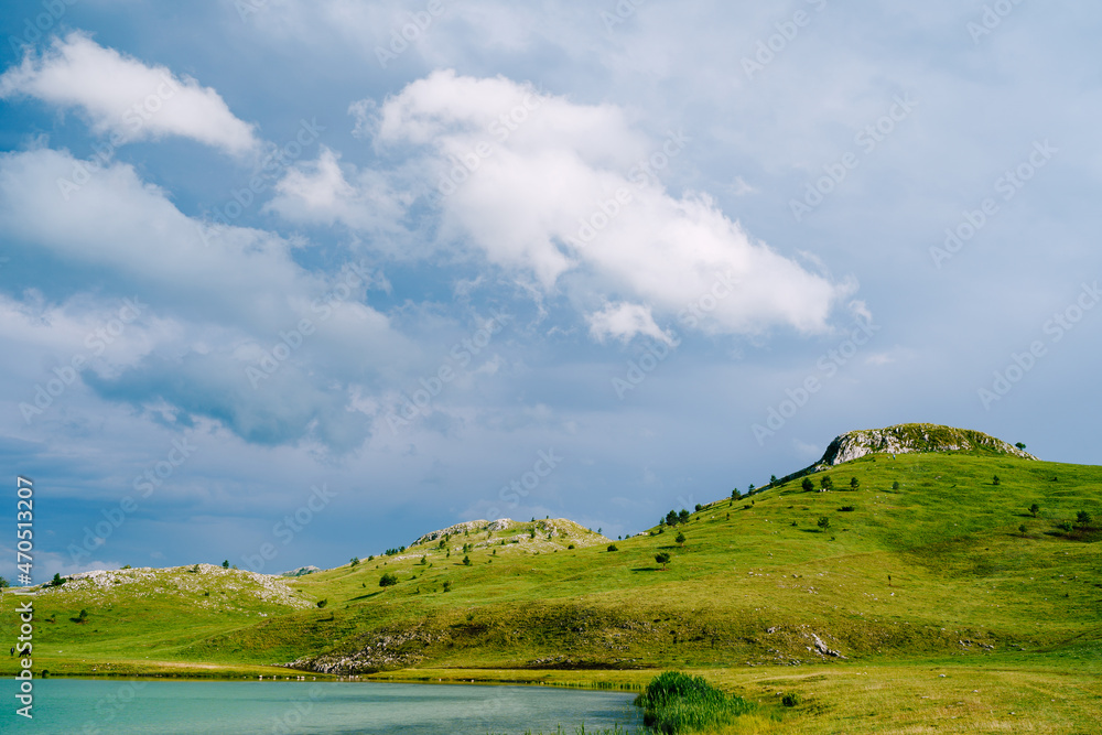 Green hill near Lake Vrazje. Montenegro
