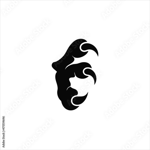 initials e logo claw vector template