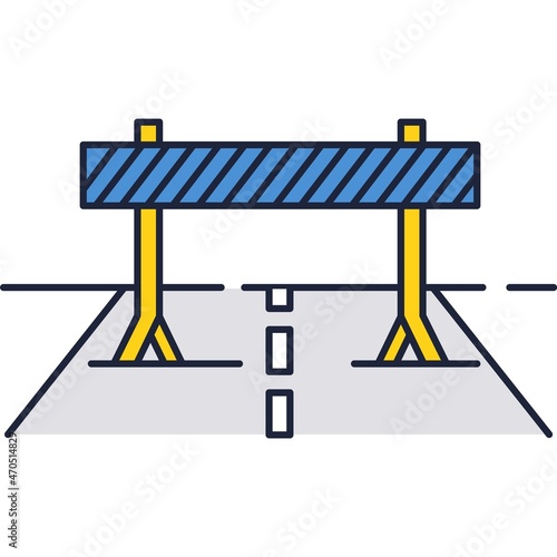 Steeplechase running sport icon vector on white