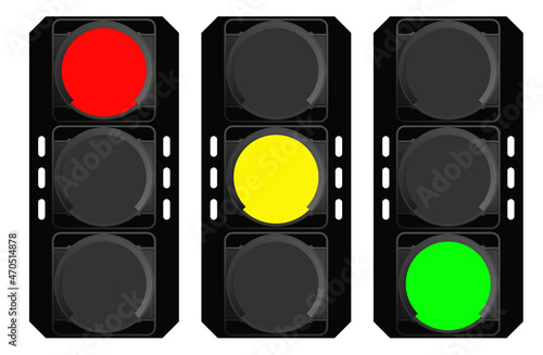traffic lights, Stop Warning Go. Road equipment, vector