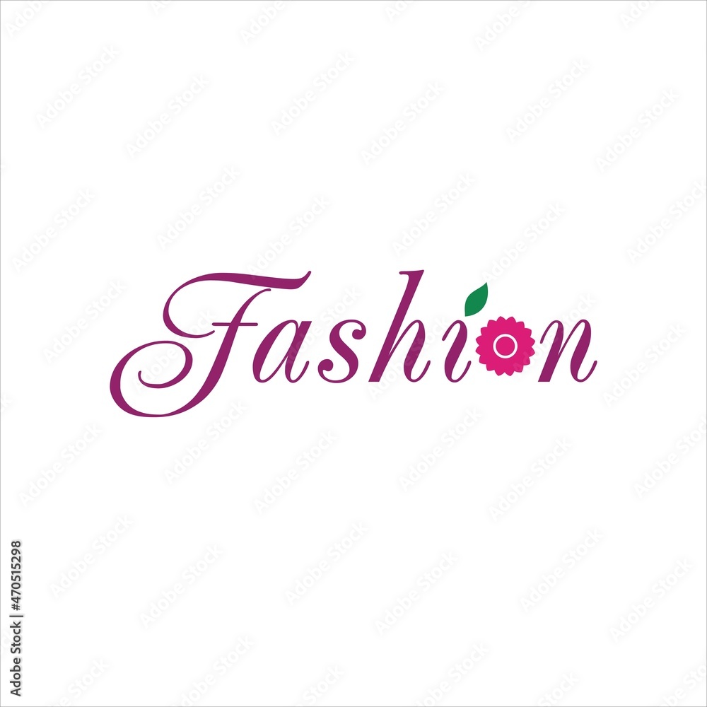 fashion word logo vector template