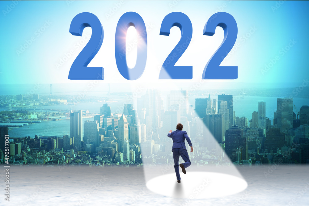 Concept of 2022 in the spotlight Concept of 2022 in the spotlight