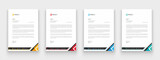 Modern and abstract corporate company business letterhead template