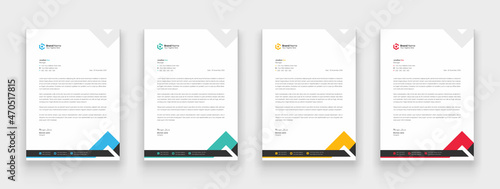 Professional and modern company business letterhead template photo