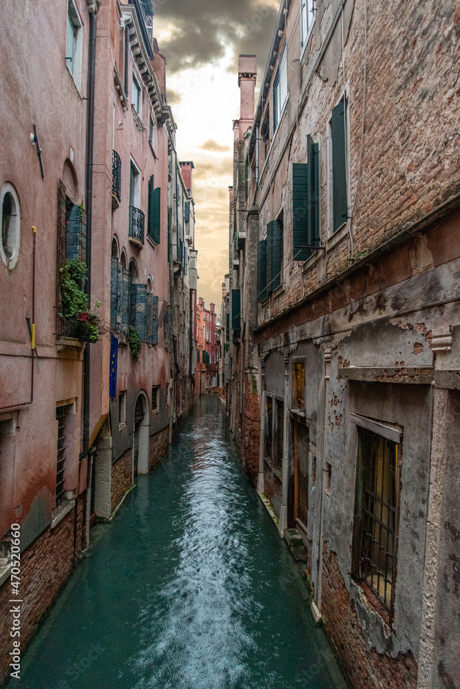 Narrow Canal in Cannaregio District, Venice