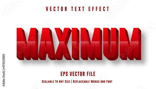 maximum editable text effect style photo