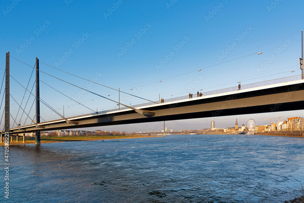 Düsseldorf Bridge over the Rhine River