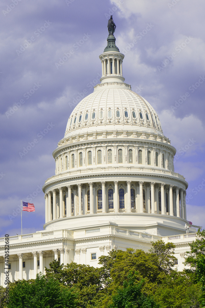 Obraz premium US Capitol Building in clouds - Washington DC United States