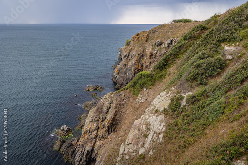 Saint Agalina Cape cliffs on Black Sea shore in Burgas Province  Bulgaria
