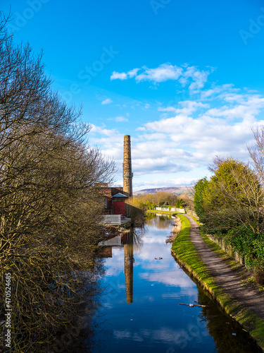 The Leeds Liverpool Canal runs through the Town of Burnley. This brought raw cotton into the town and helped to export woven cloth across the world