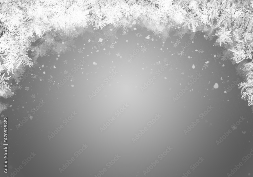 Snow background. Light grey Christmas snowfall with defocused flakes. Winter concept with falling snow. Holiday texture and white snowflakes. Snow background. Light grey Christmas snowfall with defocused flakes. Winter concept with falling snow. Holiday texture and white snowflakes.