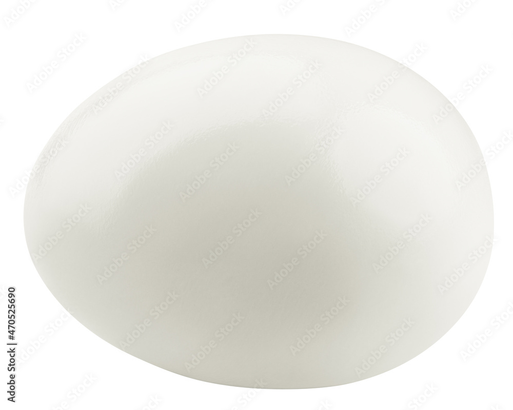 boiled egg without shell, isolated on white background, clipping path, full depth of field boiled egg without shell, isolated on white background, clipping path, full depth of field