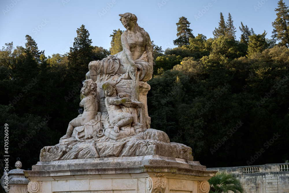 Nympaeum of the Jardins de la Fountain (gardens of the Fountain) in Nîmes, South of France