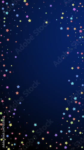 Festive magnetic confetti. Celebration stars. Colo