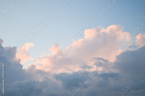 clouds sky with sunset time at the sea