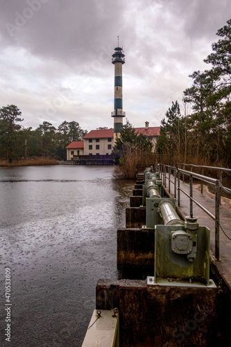 tide gates in a canal photo