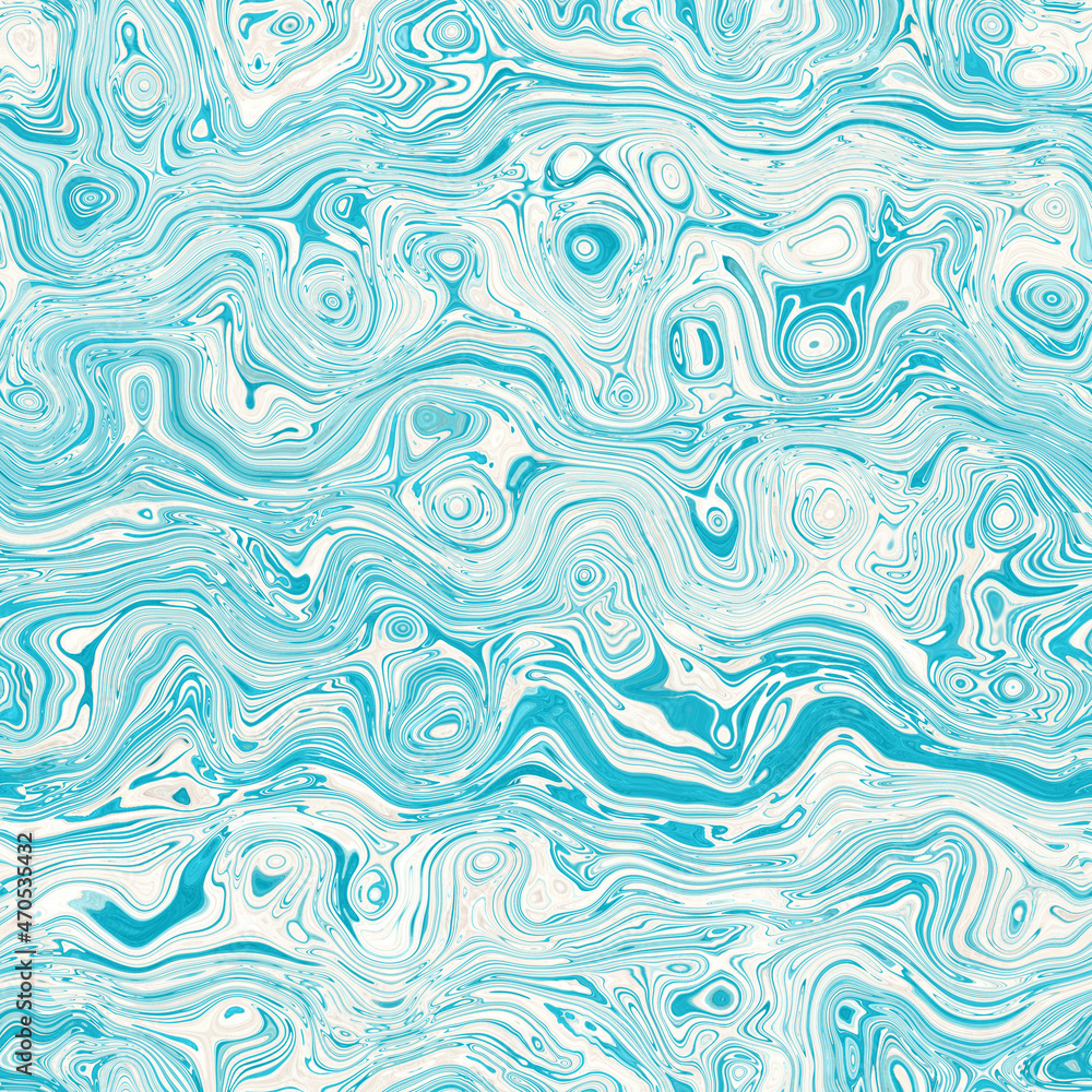 Aegean teal mottled swirl marble nautical texture background. Summer coastal living style home decor. Liquid fluid blue water flow effect dyed textile seamless pattern. Aegean teal mottled swirl marble nautical texture background. Summer coastal living style home decor. Liquid fluid blue water flow effect dyed textile seamless pattern.