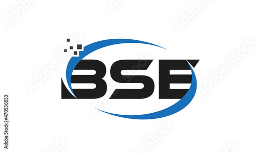 dots or points letter BSE technology logo designs concept vector Template Element photo