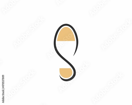 S Letter with shoes shape logo