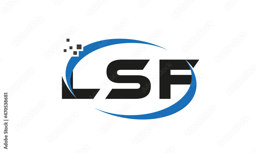 dots or points letter LSF technology logo designs concept vector Template Element dots or points letter LSF technology logo designs concept vector Template Element