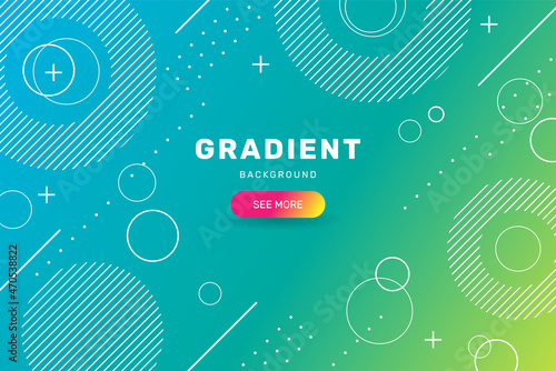 Gradient geometric shape background. - Vector.