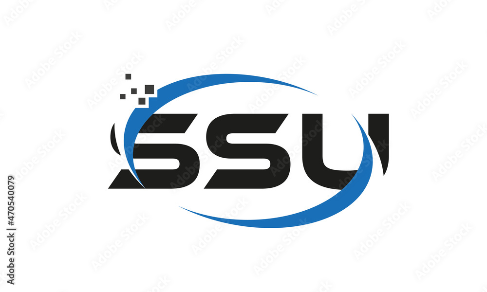 dots or points letter SSU technology logo designs concept vector Template Element dots or points letter SSU technology logo designs concept vector Template Element