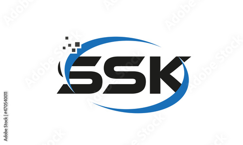 dots or points letter SSK technology logo designs concept vector Template Element	 photo